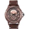 Haonb Orologi Da Polso,Orologio Di Tendenza Teschio In Bronzo, Bronzo Rosso