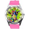 TAPORT® Orologio rotondo al quarzo in pelle rosa caldo per i fan della giraffa