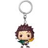 Funko Pop! Keychain: DS - Tanjiro Kamado - (Sun Breathing) - Demon Slayer- Mini Figura in Vinile da Collezione Novità Portachiavi - Riempitivi per Calze - Idea Regalo - Anime Fans