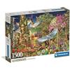 Clementoni - Puzzle 1500 Pezzi per Adulti e Ragazzi, Collection, Tema Goodland Fantasy Garden, Giardino Incantato, Compact Box con Poster Incluso, Made in Italy, 59,5x84,5 cm, 31741