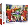 Trefl - Gattini sul Divano - Puzzle 1500 Pezzi - Gatti, Puzzle Moderno Fai da Te, Intrattenimento Creativo, Divertimento, Puzzle Classici con Animali, per Adulti e Bambini dai 12 Anni