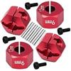 GPM Aluminium Hex Adapters 9mm Thick for 1/10 Traxxas GT 4-Tec 2.0 83056-4/4-Tec 3.0 93054-4 - 4Pc Set Red