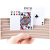 3D Vikings Porta carte da gioco in legno, confezione da 4 pezzi, perfetto per carte da gioco standard (4 file)
