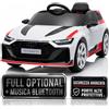 TOYSCAR Macchina Elettrica Bambini Audi RS6 Avant GT Licenza Ufficiale 12V Auto Elettrica Bambino Full Optional Telecomando, Porte Alte PROTETTIVE, Luci LED Bluetooth MP3 (Bianco, RS6 Avant GT Sport)