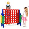 COSTWAY Forza 4 Gigante Mega 4 in Linea Quattro Insieme, Gioco da Tavolo Gioco di Fila per Bambini, 120 x 42 x 104 cm (Blu)