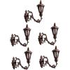 MOLUCKFU 5 pezzi Mini Lampade da Parete in Miniatura per Modellismo Decorazioni da Giardino Applique Parete in Acciaio Inossidabile e Abs Luce Bianca Simulata per Scenari e Case in