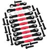 GPM Aluminium Tie Rods for 1/10 Traxxas GT 4-Tec 2.0 83056-4/4-Tec 3.0 93054-4 - 9Pc Set Red