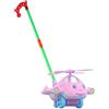 Generic Giocattolo a Spinta con Ruote, Aeroplano, Cartone Animato, per Bambini da 1 a 3 Anni, Rosa