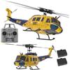 Ssccgym 315MM UH-1 Telecomando Elicottero Aereo per Adulti Expert 6CH C032 RC Heli Mantenere l'altitudine Motore Brushless / Posizionamento del flusso ottico/Vola capovolta Rotolamento 3D (RTF Giallo