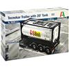 Italeri 3929 Tecnokar Trailer With 20' Tank Model Kit rimorchio camion plastica Scala 1:24