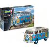 Revell 07050 - Modellino Auto 1: 24 - Volkswagen VW T1 Bulli Samba Bus Flower Power in Scala 1: 24, Level 5, orgin nachbildung ricche di alghe con Molti Dettagli -
