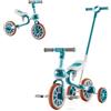 SOARS 4 in 1 Triciclo Evolutivo per Bambini, Bicicletta Bambini con Manico a Spinta Regolabile in 4 Posizioni, Sellino in 2 Posizioni, Pedali Rimovibili, per Bambini e Bambine da 1 Anno + (Verde)