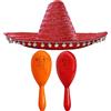 I LOVE FANCY DRESS LTD Set di accessori per abiti da cucina messicani - Sommerro mesicano con maracas - perfetto per abiti da sposa messicani e costumi da sposa senorita bandit mariachi