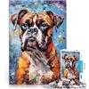 AITEXI Puzzle 1000 pezzi per adolescenti Dipinto con cane Boxer a forma di tavolozza Assemblaggio del modello è ideale come regalo per tutta la famiglia 38x26cm