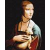 Artnapi Dipingere con i numeri, kit per adulti per bambini con cornice 40 x 50 cm (donna con un Hermelin Leonardo da Vinci) - Dipinto ad olio su tela - molto divertente e rilassante, anti