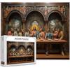 Zhagynob Puzzle 5000 Pezzi L'Ultima Cena Impossibili Puzzle Gigante Adulti Difficili Wooden Jigsaw Arte, Possono Stimolare Pensiero Delle Persone Con Poster Incluso, Regalo per Uomini e Donne 105.5X156.5cm Q-5