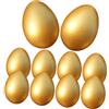 VICASKY Decorazioni in Legno Dorato per Uova di Pasqua 10 Pezzi Fai da Te, Ornamenti Pasquali per Casa e Vetrine, Forniture per Festa Design Creativo e Resistente
