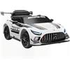 AIYAPLAY Macchina Elettrica per Bambini Mercedes-AMG GT3 12V Bianco