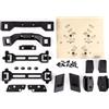 Traxxas Kit di conversione del corpo, Slash 4X4 (include supporti anteriore e posteriore, fermi, hardware) (per montaggio senza clip)