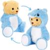 BRUBIES Orsacchiotto Delfino - Teddy Bear da 25 cm in Costume da Delfino con Cappuccio - Peluche per Avventure Coccolose - Peluche Regalo per Bambini - Blu