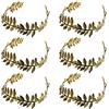I LOVE FANCY DRESS LTD Copricapo con foglie di alloro dorate - Confezione da 6 - Corona da dea greca/romana con foglie d'oro - Accessorio per travestimento per la settimana del libro del curriculum scolastico dell'antica