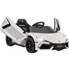 AIYAPLAY Macchina Elettrica per Bambini 3-5Anni 12V Licenza Lamborghini Revuelto 3-5km/h Auto Elettrica per Bambini Porte a Farfalla, 2 Motori, Sospensioni, Telecomando, Musica, Rotelle, Fari, Bianco