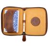 Melia Games Custodia per carte da gioco, custodia di alta qualità in pelle pregiata, con mazzo di carte da gioco e matita (Classic Brown)