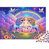 CTJQHVMX Puzzle Amore Unicorno Fantasia 1000 pezzi & Puzzle Materiale Ecologico Antistress Unico Arcobaleno Unicorno per Uomini e Famiglie 52x38cm/1000 pezzi