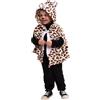 Rubie's Rubies Costume Mantello Super leopardo per bambine e bambini, Mantello con cappuccio di leopardo, ufficiale carnevale, compleanno, feste, Halloween, Natale