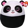 Ty - Morbido Peluche Cuscino - Squish a Boos - Panda - Bamboo - Bianco e nero - Pupazzo con occhioni rosa glitter - Ottima idea regalo per grandi e bambini - Ideale per ogni occasione -33 cm- 39192
