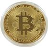 Generico TB-Tech - Moneta Bitcoin Commemorativa, Medaglia da Collezione in Metallo, Finitura Oro