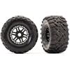 Traxxas TRX8972-2 Pneumatici + Cerchi Neri per Tutti i Terreni, 2,8