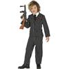 FIESTAS GUIRCA Costume da Gangster mafioso anni 50 per bambino - Nero - 7-9 anni (125-135 cm)