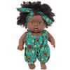 Surakey New Born Baby Doll Bambola Nera 12 Pollice Nato Di Nuovo Bambola Africana Con Capelli Ricci Reborn Baby Bambole In Vestito Per Bambini Moda Bambola Giocattoli Bambini Ragazze