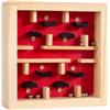 Milageto in Legno, Giochi da Tavolo, rompicapo, Puzzle, Giocattolo Montessori, con Palline rotanti, Regalo per Bambini dai 3 ai 4 Anni, Rosso