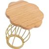 BESPORTBLE Tavolino da Tè in Miniatura in Legno e Metallo per Casa delle Bambole, Riproduzione Realistica e Lavorazione Fine, Accessorio Beige per Mini House e Photo Prop