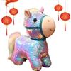 Ldduopp Peluche | Bambole di peluche da 15 cm con paillettes da coccolare - 2026 Anno di esso peluche per Capodanno cinese, casa, cameretta dei bambini, viaggio auto