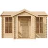 TIMBELA Casetta legno per bambini - Giocattolo da giardino Timbela M520 - L241xL187xA151cm/2,63m2