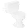 VICASKY Vasino Giocattolo Bianco in Plastica per Bambole Design Elegante e Semplice, Accessorio Realistico per Scenari Bagno in Case delle Bambole