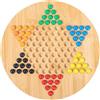 Generico Gioco Da Tavolo Di Dama In Legno Con Biglie Di Vetro | Dama Cinese Esagonale Per Amici E Familiari | Ideale Per Serate Di Gioco, Libero, Bambini E Adulti, Home Entertainment