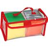 chiwanji Set Dadi/cubi Morbidi da 10 cm, con Tasche Trasparenti, apprendimento con Scatola di immagazzinaggio, insegnamento precoce