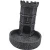 F Fityle Castello Torre dei Dadi Gioco di Ruolo da Tavolo Resina Accessorio Casuale per Giochi da Tavolo Torre di Lancio dei Dadi per Regalo di Compleanno, Nero Grigio