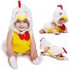 Generico Vestito Carnevale Bambino Costume da Pulcino per Neonato 0-24 Mesi Pagliaccetto in Peluche con Cappuccio e Bottoni Tuta Intera Cartoon Animale Per carnevale Halloween e Feste 2026
