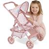 Kinderplay Passeggino profondo per bambole con borsa e fiocco KP0280A