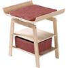 howa Fasciatoio per Bambole in Legno howa 'Grace', con Accessori, Ripiano, Cestino e Fasciatoio Trapuntato 2770