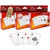 AKITAInk Set 3 Mazzi Carte da Gioco Francesi Plastificate - Resistenti e Durevoli, Ideali per Poker, Burraco, Scala 40 e Giochi di Carte