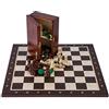 SQUARE GAME SQUARE - Professionale Scacchi in legno Set n. 6 WENGE + 2 x Extra Donna - Scacchiera in legno + I pezzi degli scacchi Staunton 6