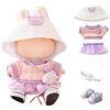 TOU-BEGUIN Abbigliamento per bambole Labubu, elegante set di 5 pezzi adatti per bambole Labubu da 17 cm, set di abbigliamento per bambole di ricambio