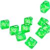 Paowsietiviity D10 - Dadi a dieci lati per giochi di ruolo, 10 pezzi, colore: verde