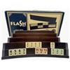 Generisch Star-Premium - Set ovale Rummy realizzato a mano, in vero legno, rosso ricurvo